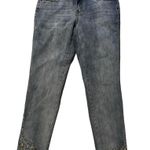 Christopher & Banks NWT, Christopher Banks Modern Fit Embroidery Detail Ankle Jeans, Sz 4 Photo 2