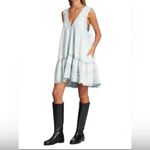 Free People Sunspray Denim Mini Dress in Sunsky Wash Indigo Size XL Photo 1