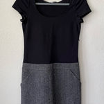 Theory Two Tone Wool Combo Skirt and Top Mini Dress Women's Size 0 Photo 0