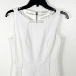 T Tahari Maylin White Lined Sleeveless Exposed Back Zipper Dress, Size 2 Photo 7