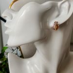 Gold Filled with Purple CZ Stones Huggie Hoop Earrings Photo 3