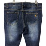 VIP Jeans High Waist Stretch Distressed Denim Dark Wash Blue Jeans Womens 13/14 Photo 4