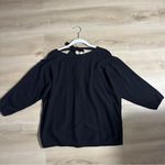 Chico's Women's Black Tie Back Lightweight Knit Sweater Size 2 Photo 3