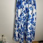 Jovani NWT  White Royal Blue Floral Two Piece 2 Event Prom Dress 4 Full Length Photo 6