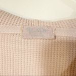 Brandy Melville John Galt One Size Pink Hooded Waffle Knit Thermal Photo 3