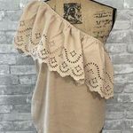 Old Navy  Eyelet One-Shoulder Paneled Rib-Knit Top Photo 0