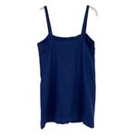 J.Crew Claudia Dress in Linen Dark Blue Size Small Mini Dress Button Front NEW Photo 5