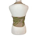 Le lis  Collection Knit Crop Top Green Beige‎ Abstract Sleeveless Tank Medium Photo 1