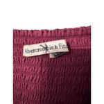 Abercrombie & Fitch Burgundy Polka Dot Smocked 90's Tie Sleeve Mini Dress L Photo 3