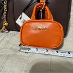 Steve Madden Bharlan Chocolate Shoulder Handbag with Bold Orange Mini Purse Photo 14