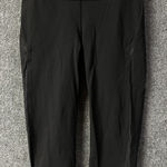 Lululemon Wunder Train High Rise Crop Leggings Womens 4 Black Logo Workout Yoga Photo 0