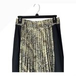 ZARA  Skirt Women Small Black Snake Print Pleated Midi Whimsigoth Streetwear Photo 2