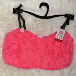Parade Lace Bandeau Bra Sheer Lace Bralette w Removable Straps Pink Women’s 3X Size undefined Photo 0