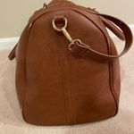 Sole Society Lacie Weekender Vegan Leather Duffle Bag, Camel, EUC Photo 2
