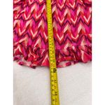 AQUA  Pink Chevron Halter Dress‎ Ruffle Hem Sleeveless Party Cocktail Photo 7