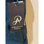 Adrianna Papell  One‎ Shoulder Chiffon Long Gown Hunter Size 8 Formal Wedding Photo 5