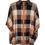 Tahari  Textured Knit Zipper down Poncho size L/XL NEW Photo 6