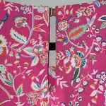 Rose + Olive medium women blouse boutique pink floral print blouse keyhole back Photo 2