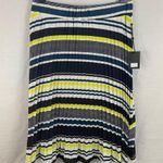 DKNY striped pleated midi skirt elastic waist women’s Size XLarge multicolor Photo 1