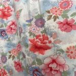 Carolina Blues Stretch Floral Pastel Skirt Unlined Preppy Girly Retro White Size 12 Photo 2