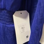 Apricot Lane NWT Royal blue long sleeve silky mini dress with ruffle hem Photo 1