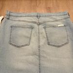 Jessica Simpson  Light Blue Denim Midi Skirt with Raw Him Womens 18 Plus Size Photo 7