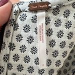 Free People Reversible V-Neck Cropped Top Black White Daisy Print Size 8 NWOT Photo 2