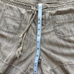 Level 99 Anthropologie Shorts Gray Linen Button Front Pockets Women's Size 26 Photo 8
