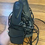 A New Day Black Strappy Sandals 8.5 New Photo 0