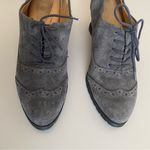 Ellen Tracy  Active Gray Tobin Oxford Wedge SZ 8.5 suede booties‎ wingtip Photo 2