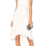 Amanda Uprichard  Parker Midi Dress Small Ivory Mermaid Drop Waist Sleeveless Photo 2
