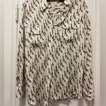 Chico's SOLD OUT Chico’s Whimsy Cheetah Shirt Blouse Button Down Size 2 fits large Photo 4