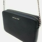 Michael Kors Jet Set Item Large East West Black Silver Crossbody Bag Photo 1