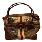 Juicy Couture Vintage Huge Clear Brown Leather Nautical Beach Bag Tote Purse Set Photo 1