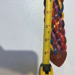 Vintage women’s XL multicolor, braided leather belt Brown Photo 6