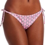 NWT Peixoto Womens Tonie Printed Side Tie Cheeky Bikini Swim Bottom Pink Size L Size L Photo 3
