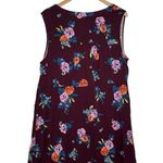 Torrid Shirt Dress Womens 2 Floral Mini Challis Zip Front V Neck Pocket Burgundy Photo 2