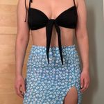 Blue Life Mini floral luna print side slit skirt Photo 3