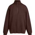 SKIMS  Boyfriend Fleece Oversized Half-Zip Pullover In Espresso Photo 0