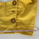 Urban Outfitters  womens Set skirt and crop top Size XS Yellow‎ Button Linen Photo 6