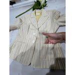 Loft  Striped Blazer Size‎ 2 Button Front 100% Cotton Career Casual Cute Photo 4