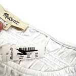 Madewell  Smocked Boatneck Tank Top White Size Medium NWT Photo 5