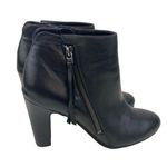 Sam Edelman * Sadee Black Leather Heeled Ankle Booties Womens Size 9 Double Zip Photo 1