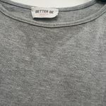 Better Be  Gray Tie-Knot Crop Top Photo 2