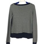 Anthropologie Rosie Neira Womens Sweater Size XS Shallop Blue Striped Buttons Photo 4
