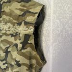 ZOOMPY EMBROIDERED FATIGUE/CAMO VEST TOP Sz: M Green Size M Photo 2