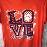 NCAA Clemson Tigers LOVE Tee Photo 1