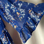 As You Wish AS U WISH SIZE LARGE MAXI DRESS BLUE FLORAL LINED DRESS SOFT FLOWY ROMANTIC Photo 5