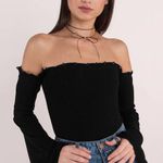 Tobi Black Long Sleeve Bodysuit  Photo 0