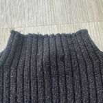 Sparkly Black Women's Turtleneck Sweater Photo 2